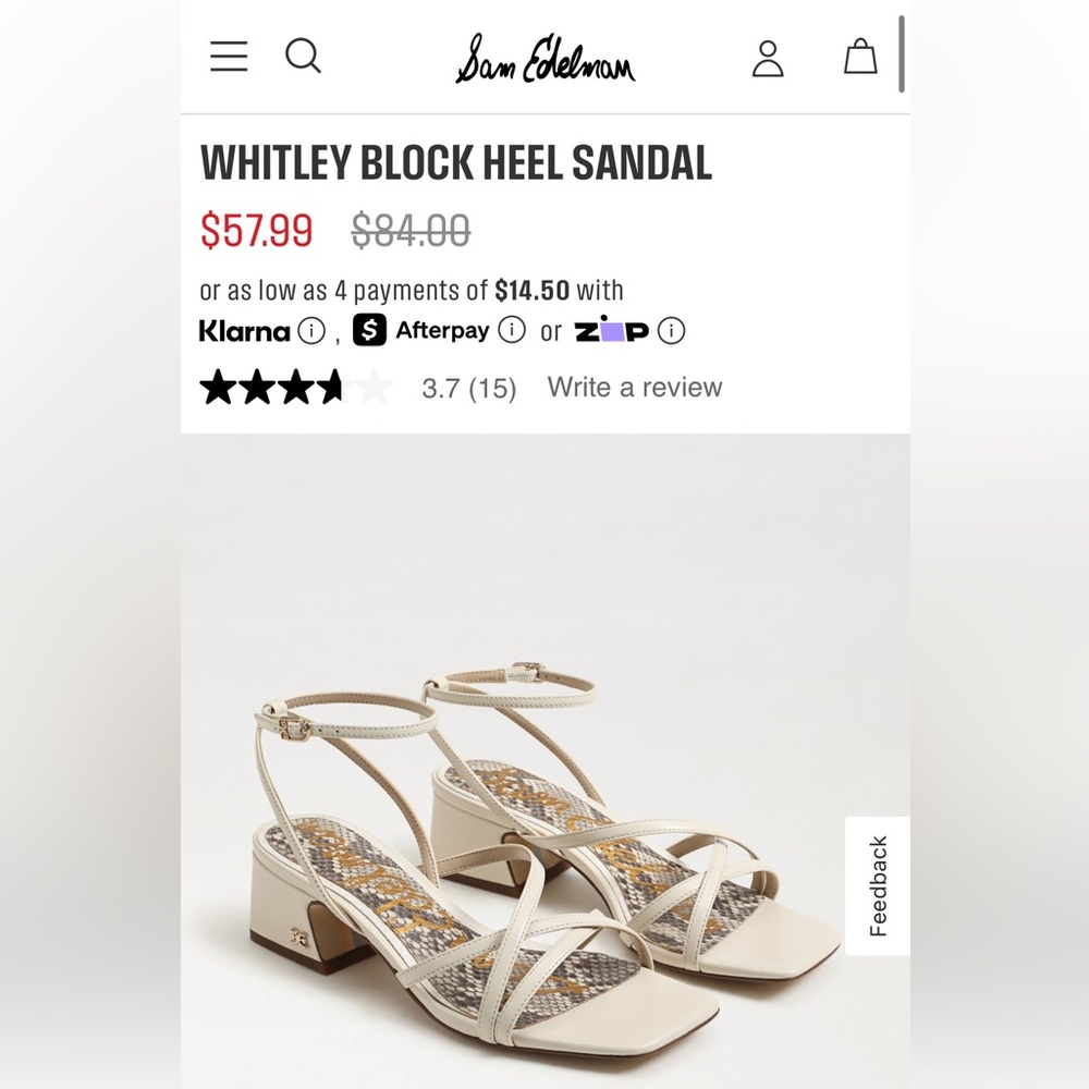 Whitley block sandal Sam Edelman